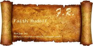 Faith Rudolf névjegykártya